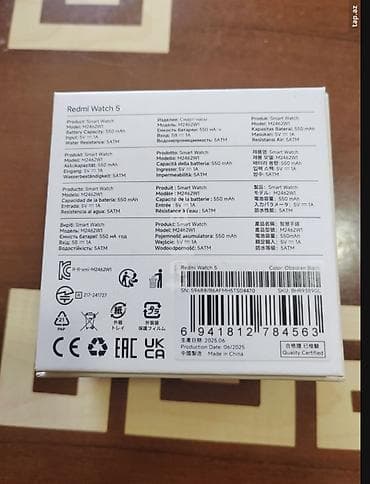 istilik qaz sobalari: Smart saat, Redmi, Suya davamlı, rəng - Qara — 2