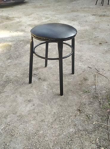 işci stol: Metall karkaslı yuvarlaq taburetka - Dizayn: 4 ayaqlı, dairəvi — 4