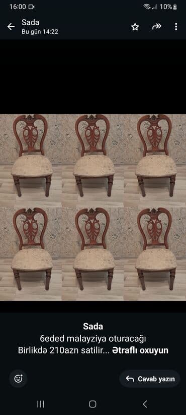 topdan satis qiymetleri: *Sada* 6eded malayziya oturacağı Birlikdə 210azn satilir Ünvan — 1
