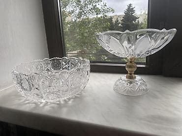 Tort və şiriniyyat qabı, rəng - Ağ, Şüşə