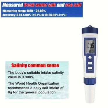 nerdivan modelleri: Multifunksional Ph-metr. Model: JQ-005 5-in-1 rəqəmsal su keyfiyyəti — 2