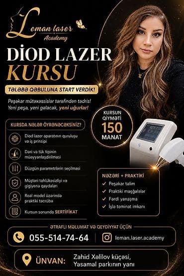 113 tecili yardim: Lazer epilyasiyası kursu, Fərdi, Diplom, sertifikat — 1