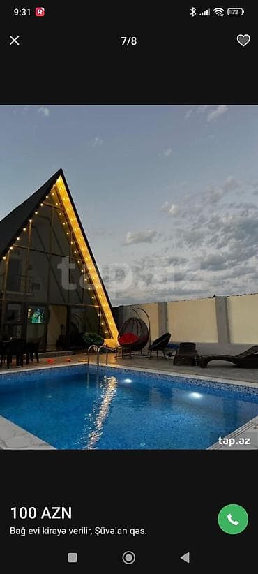 Mərdəkanda yerləşən isti, hovuzlu bağ evimiz xidmətinizdədi,xidmətə