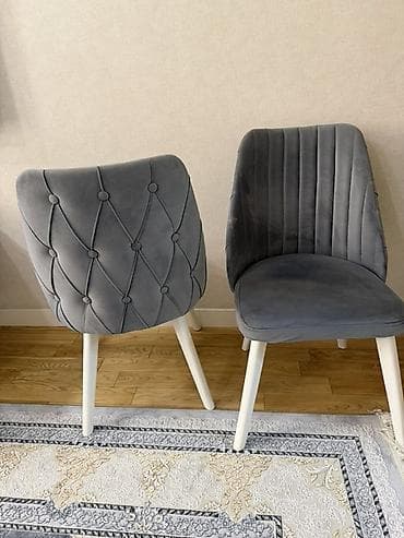 tek stullar: Qonaq otağı üçün, Qatlanmayan, rəng - Boz Stul — 1