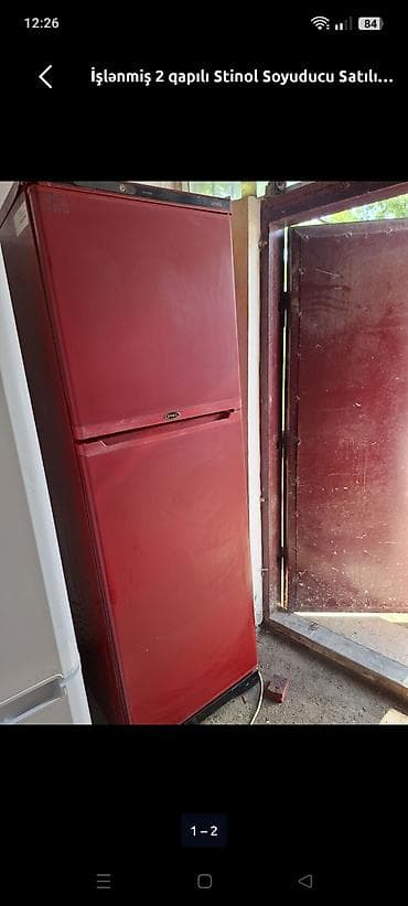 İşlənmiş 2 qapılı Stinol Soyuducu Satılır, rəng - Qırmızı, Dispenserli lalafo.az -da İşlənmiş 2 qapılı Stinol Soyuducu Satılır, rəng - Qırmızı, Dispenserli