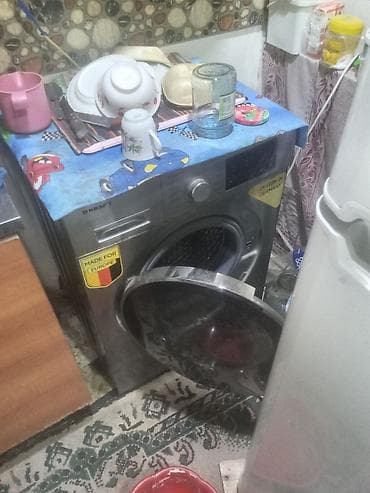 Ремонт стиральных машин: KRAFT ön yükləməli paltaryuyan maşın - Rəng: inox/metallik - Ön — 1