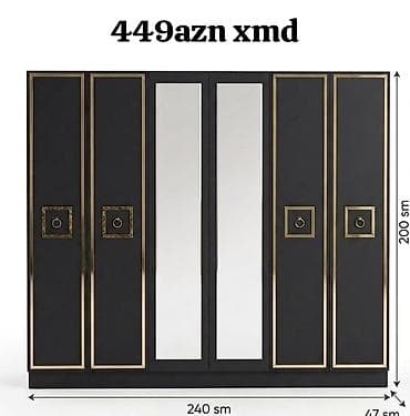 kombi panel radiatorlar: 6 qapılı paltar dolabı - Ölçü: 2.40 × 2 × 47 sm - Dizayn — 4