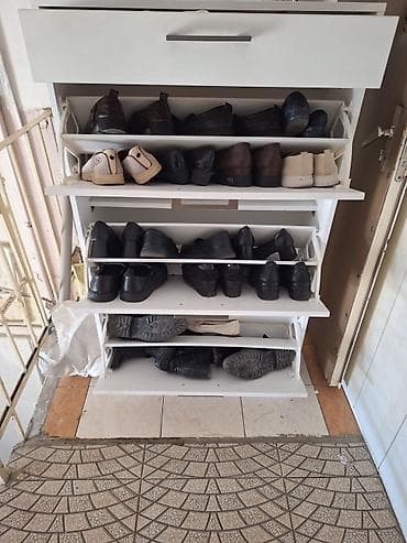 dolab ayaqqabi: 3 qapılı, Ağ, Taxta Ayaqqabı dolabı — 2