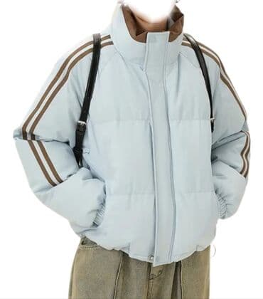 Pencəklər: Məhsul: Açıq mavi rəngli uniseks qış puffer gödəkçə Xüsusiyyətlər: - — 2