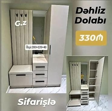 ucuz dolab: Dəhliz dolabı – sifarişlə. Ölçü: 200×120×40 sm Qiymət: 330 ₼ — 1