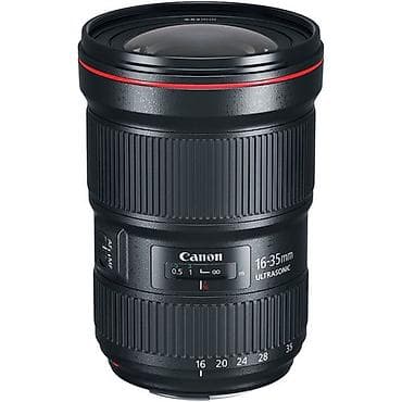 motorlar: Canon EF 16-35mm geniş bucaqlı zoom obyektiv - Fokus məsafəsi: 16–35 — 1