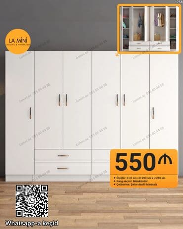 Audi: Açılan, 4 qapılı Düz dolab, Qarderob, paltar dolabı — 1