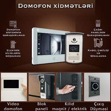 avropa qapi: Domofon Xidmətləri -Panel və Monitor Quraşdırılması – Giriş paneli və — 1