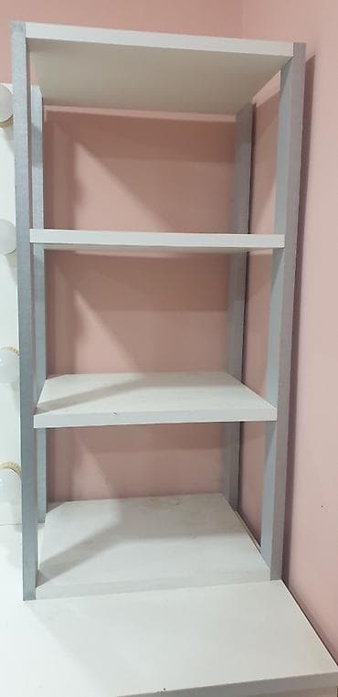 salon ucun termo: Peşəkar vizaj üçün geniş iş masası və güzgü komplekti - Rəng: ağ — 7