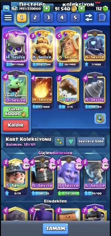 Clash Royale hesabı – yüksək səviyyəli kart kolleksiyası - Hesab
