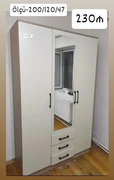 Açılan, 3 qapılı Düz dolab, Qarderob, paltar dolabı lalafo.az -da Açılan, 3 qapılı Düz dolab, Qarderob, paltar dolabı