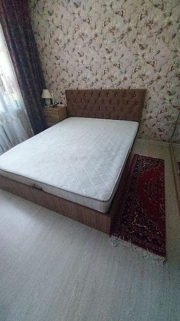 мебель для спальни бу: İki nəfərlik yataq dəsti bazalidi istifade olunmuyub matras turkundu — 2