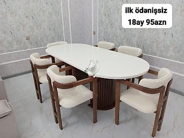 Yeni, Açılmayan, Oval masa, 6 stul