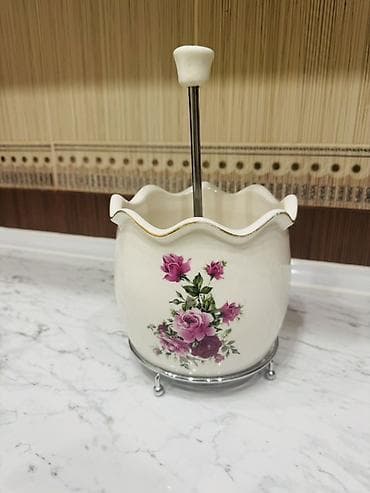 rendə: Porselen qənd qabı – presli - Material: qalın porselen gövdə — 5