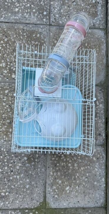 большая клетка для грызунов: Hamster üçün çoxmərtəbəli qəfəs və oyun komplekti - Rəng: açıq mavi — 4