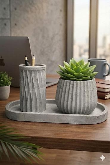 Beton masa təşkilatçısı dəsti - Material: yüksək keyfiyyətli beton -