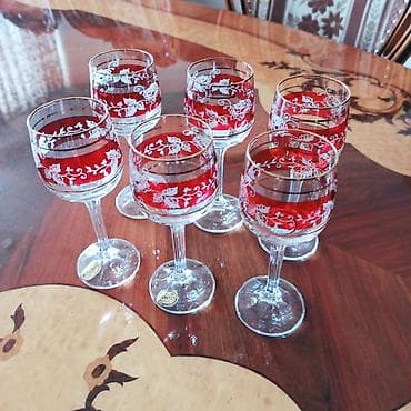 cini qablar: Rümkalar, Xrustal, 6 ədədli dəst, Çexiya — 1