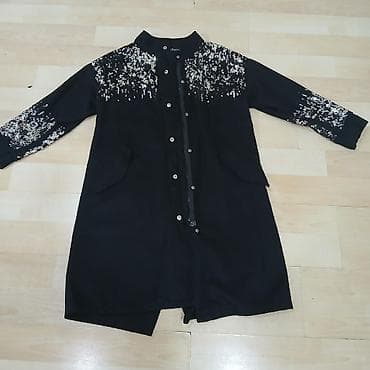 jordan jaket: Qara qadın üst geyimi – payetlə bəzədilmiş - Rəng: qara - Dizayn — 1