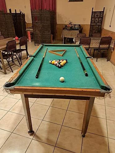 Mağaza avadanlığı: Bilyard uzunu 170. Üstünde her şeyi var. Qiymet 600 azn. Unvan — 2