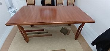 2 ci əl stol: Qonaq masası, İşlənmiş, Açılan, Taxta, Dördbucaq masa — 1