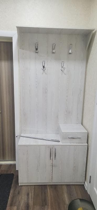 dehliz dolabi: 2 qapılı, Ağ, Digər material, Açılan, Düz dolab — 2