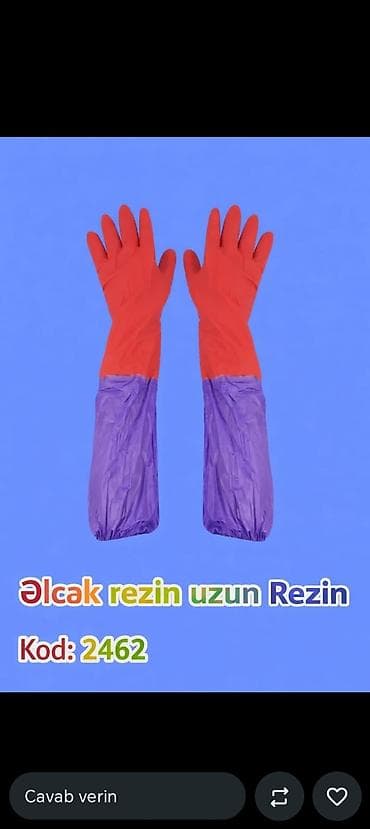 Məhsul: Uzun rezin əlcək Kod: 2462 - Material: suya və kimyəvi