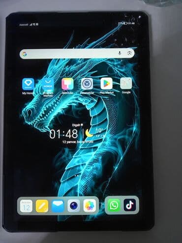 Honor planşet x8a yaxşı vəziyyətdədir, uşaq aşırı bazdığı üçün