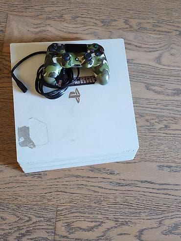 PlayStation 4 Pro (ağ rəng) -Joystick və kabel daxildir, lakin hdmi — 4