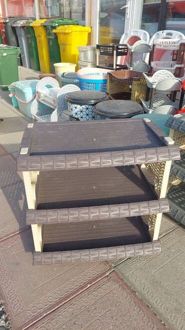 rəng: Ayaqqabi polkasi ayaqqabi refi plasmas ve demir materiallar 3,4 ve 5 — 3