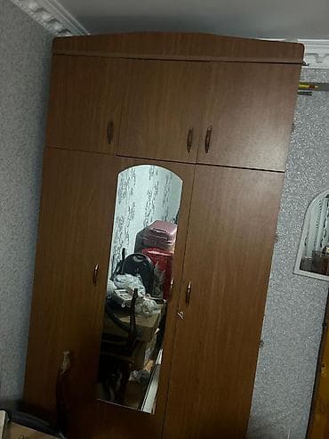 gencede qapi: Geniş aynalı paltar şkafı - Material: taxta/laminat örtüklü, isti — 1