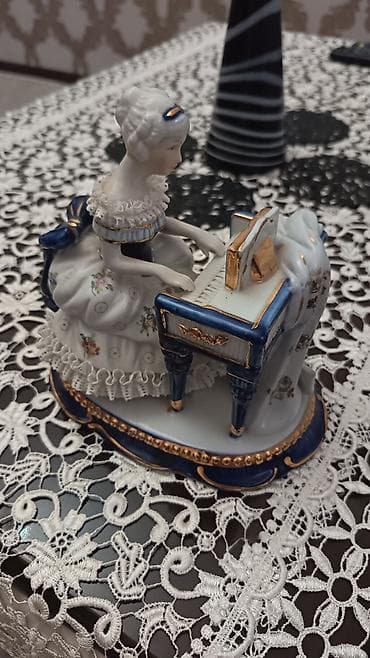 ev dekoru: Fiqur, Keramika, rəng - Ağ — 1