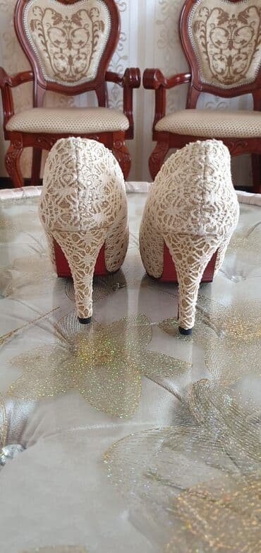 b class makasin: Tuflilər, Ölçü: 39, rəng - Bej, Yeni — 3