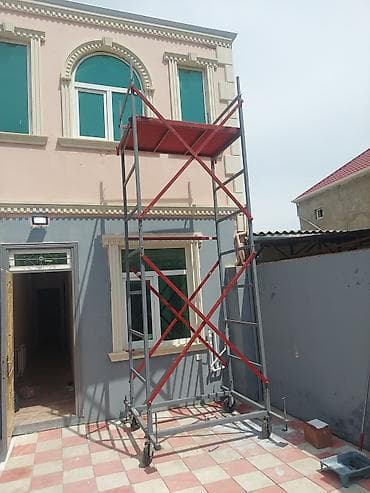 alçıpan işleri: Metal mobil qüllə (skafold) – yığıla-bölünə bilən iş platforması - — 6
