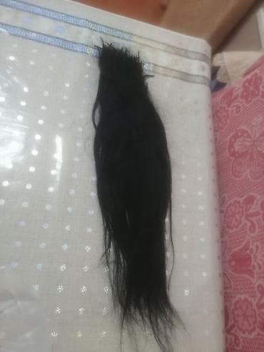 il: Təbii qara saç telləri – uzatma və parik üçün - Material: 100% təbii — 2