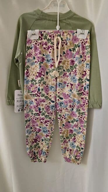 Yemək masaları, oturacaqları: Uşaq geyim dəsti – Miniworld Natural - 2 parçalı dəst: uzunqollu — 2