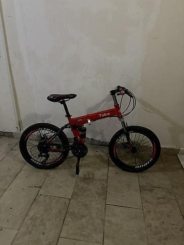 Qatlanan dağ velosipedi – Toba 209 - Rəng: qırmızı, qara detal və