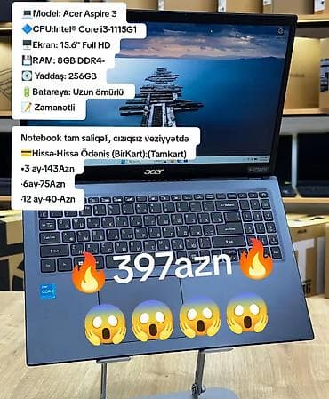 Acer: Acer Aspire, 15.6 ", Intel Core i3, 256 GB — 1