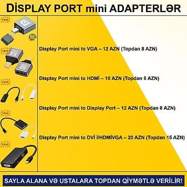 usb kaset: Adapterlər/Keçidlər SAYLA ALANA VƏ USTALARA TOPDAN QİYMƏTLƏ VERİLİR! — 8