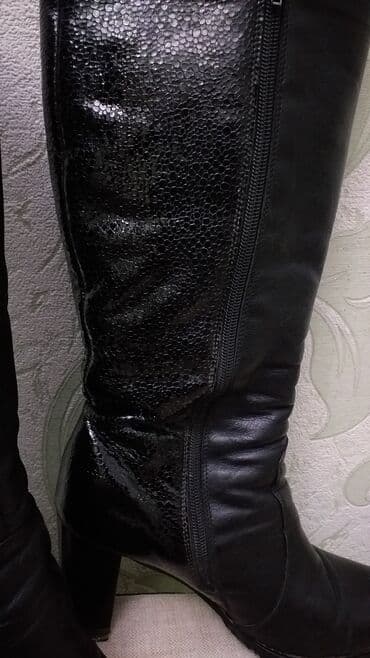 cəkmə: Çəkmə, Massimo Dutti, Ölçü: 38, rəng - Qara, İşlənmiş — 1