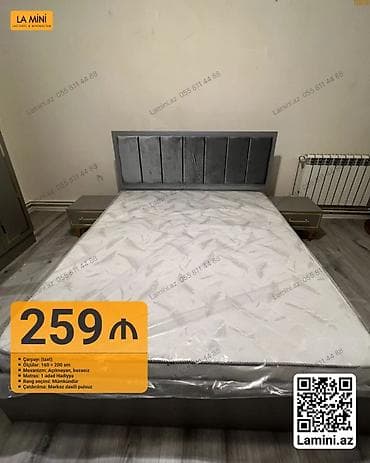 İkinəfərlik çarpayı, Bazasız, Matras ilə, Siyirməsiz lalafo.az -da İkinəfərlik çarpayı, Bazasız, Matras ilə, Siyirməsiz