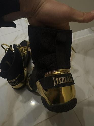 Мужская обувь: Everlast boks ayaqqabısı – yüksək boğazlı model - Rəng: qara/qızılı — 3