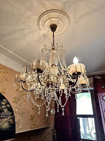 Çılçıraq, 6 lampa, Xrustal — 1