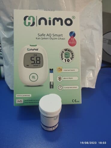 şəkər çöpü: Şəkər ölüçən aparat təzə Nino şirkəti istifadə edilməyib öz qutusunda — 1