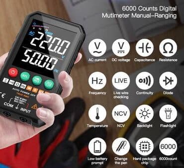 nitrat tester: Smart Multimetr Agilli Tester Ozu Avtomatik Secim Edib Teyin Edir Yeni — 3