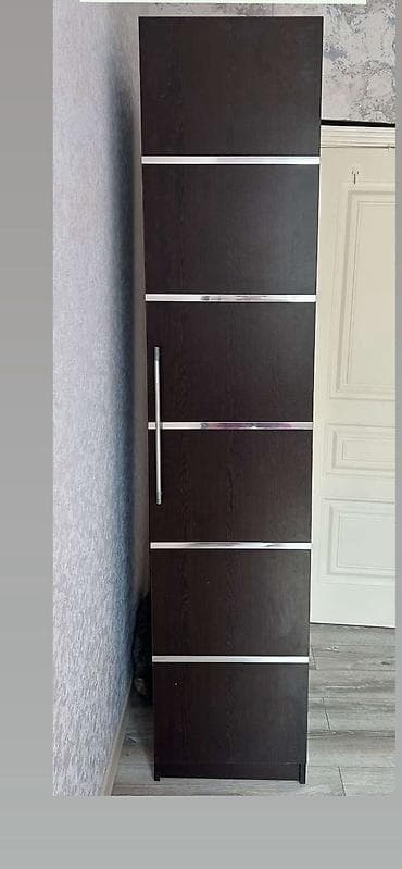 qapi plastik: 1 qapı, Qəhvəyi, Digər material, Açılan, Düz dolab — 1